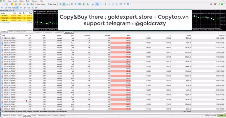 Nika Gold – Gold EA MT5 Trade History and Execution Results