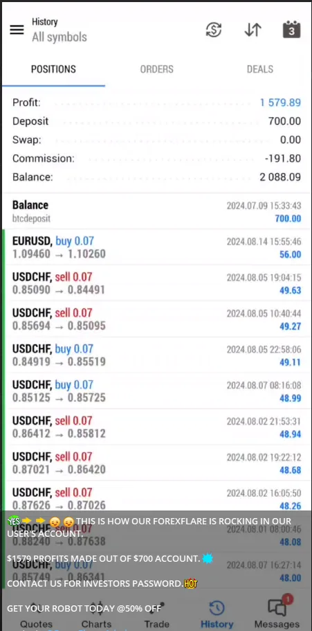 Forex flare RoBoT MT4 Unlimited with SetFiles - Image 3