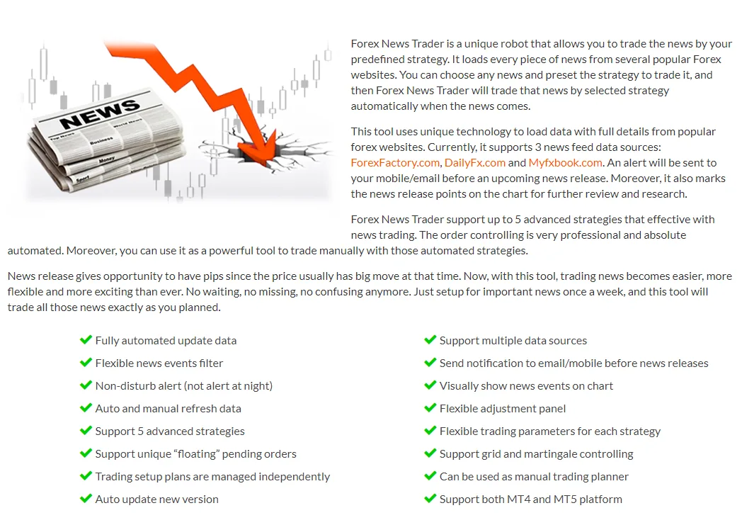 Forex News Trader MT4 Unlimited - Image 3